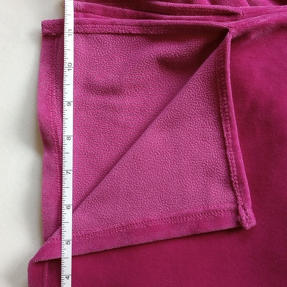 Derek Heart Super Soft Velour Crop Wide Leg Pants M Fuschia 50off3 - Picture 8 of 8